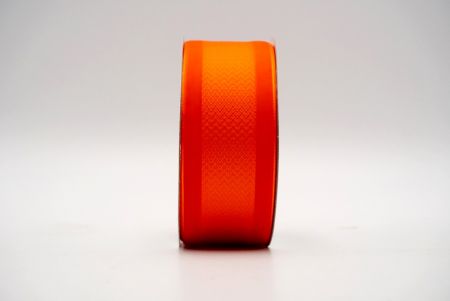 Nastro trasparente arancione con motivo a spina di pesce_K1754-A20